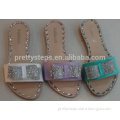 New model pu ladies beach slippers design Guangzhou Pretty Steps